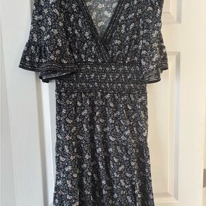 Max Studio Black and White Floral Mini Dress